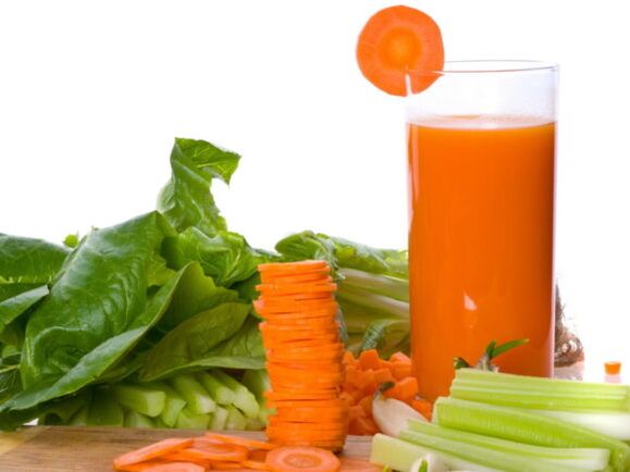 Jugo recién exprimido de las venas varicosas